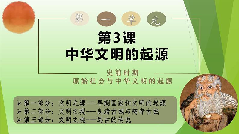 人教统编2024年版七年级历史上册第3课_中华文明的起源(同步教学课件)第3页