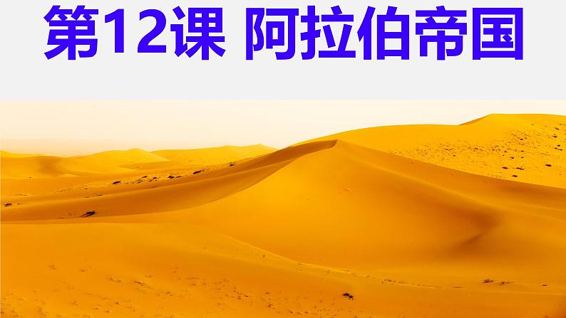 初中历史部编版九年级上册第12课 阿拉伯帝国课件03