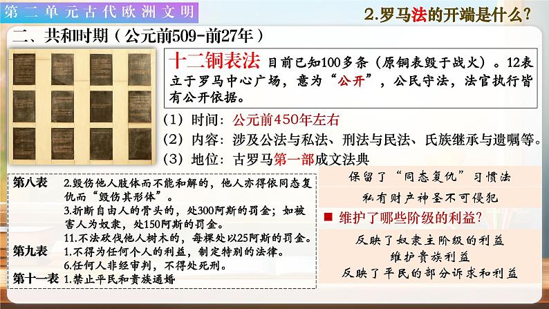 第五课 罗马城邦和罗马帝国 课件 人教版九年级上册第二单元第7页
