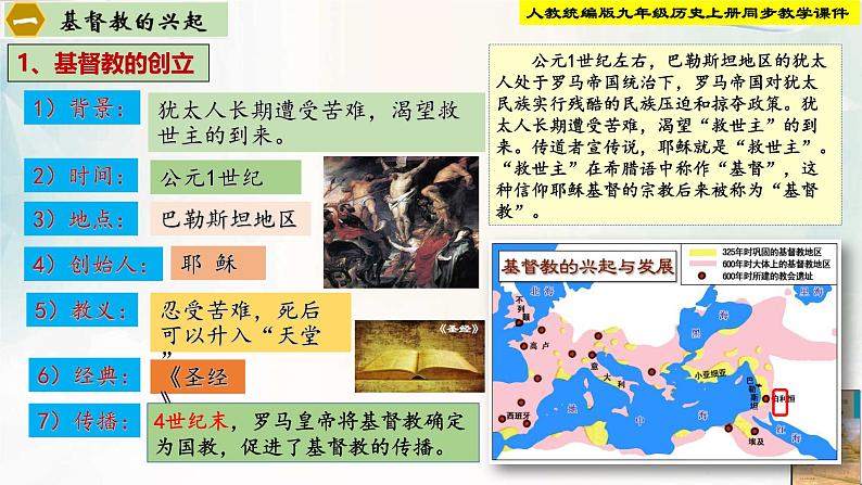 【新课标•新理念】人教部编版九年级历史上册第7课 基督教的兴起和法兰克王国(同步课件)第4页