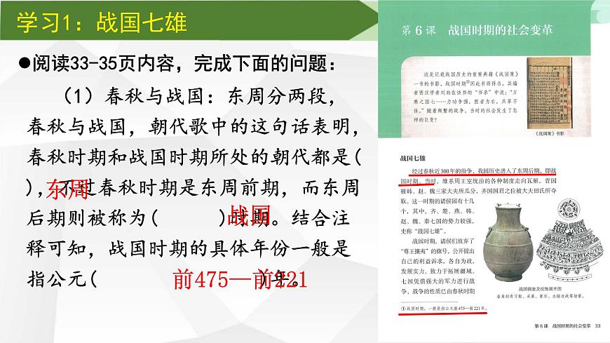 【核心素養(yǎng)創(chuàng)新性教學】2024部編版七上歷史第6課戰(zhàn)國時期的社會變革（課件PPT版）第7頁