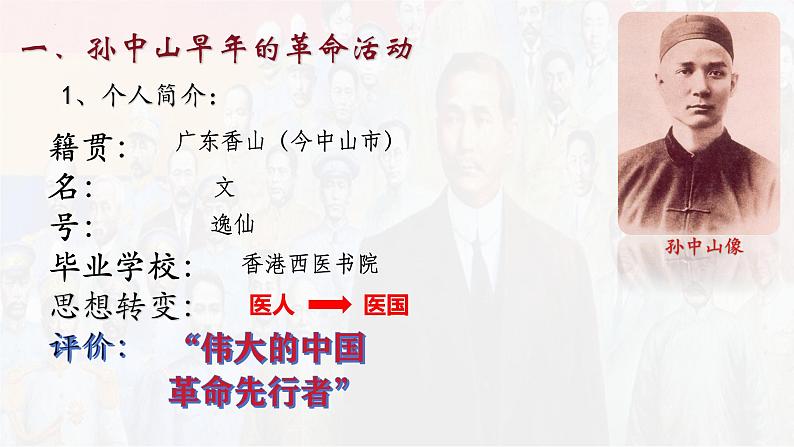 统编版八年级历史上册第8课《革命先行者孙中山》课件第4页