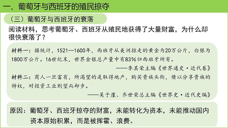 人教版(2024)历史 九年级上册 第16课 早期殖民掠夺 课件第7页