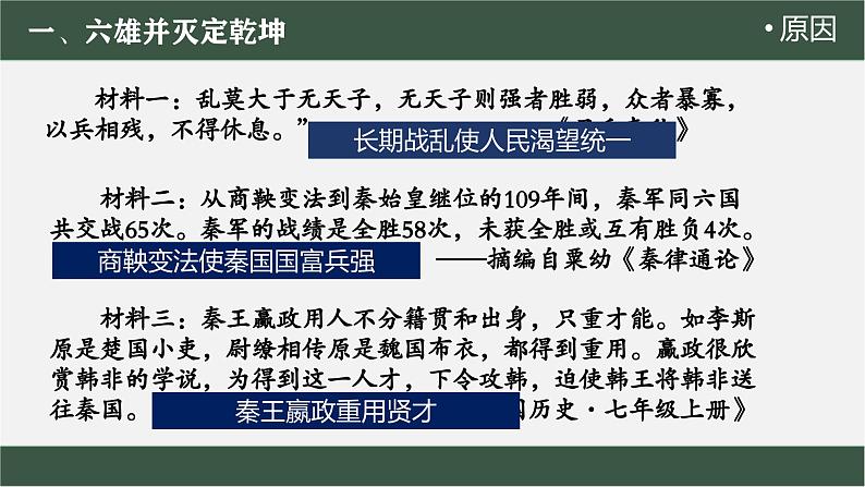 统编版七年级历史上册第9课《秦统一中国》(课件)06