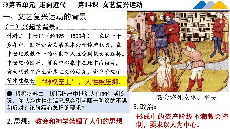 人教统编版九年级历史上册第14课_文艺复兴运动【课件】第8页