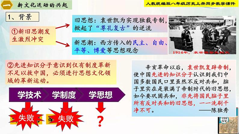 【新课标•新理念】人教部编版八年级历史上册第12课 新文化运动(同步课件)第4页