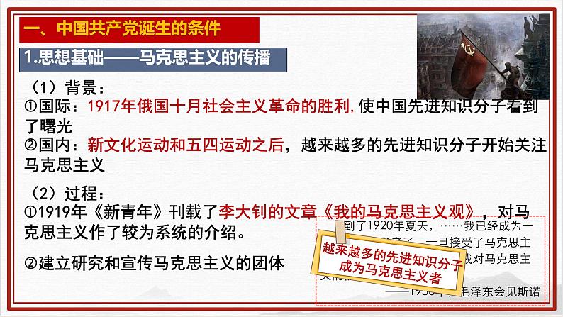 统编版八年级历史上册第14课《中国共产党诞生》课件第2页