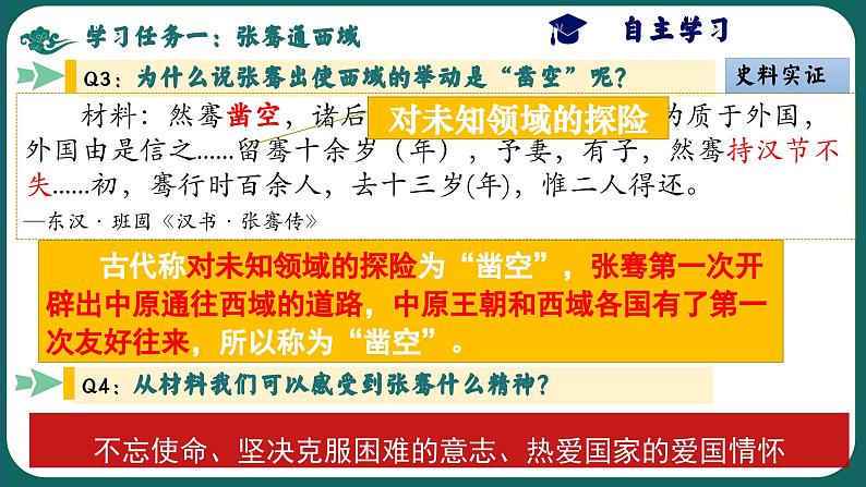 义务教育统编2024年版七年级历史上册第14课_丝绸之路的开通与经营西域【课件】第7页