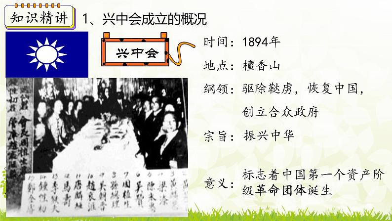新课堂探索课件 部编版历史8年级上册 第8课 革命先行者孙中山07