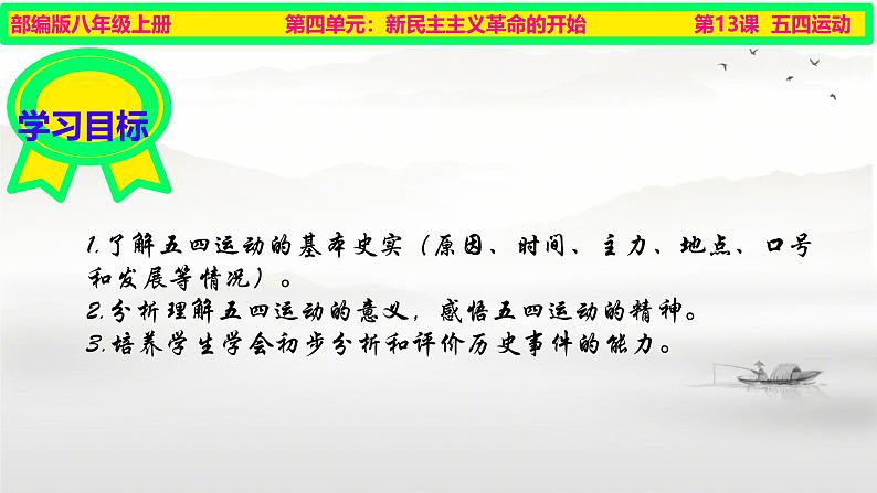 初中历史人教版八年级上册第13课 五四运动 课件02