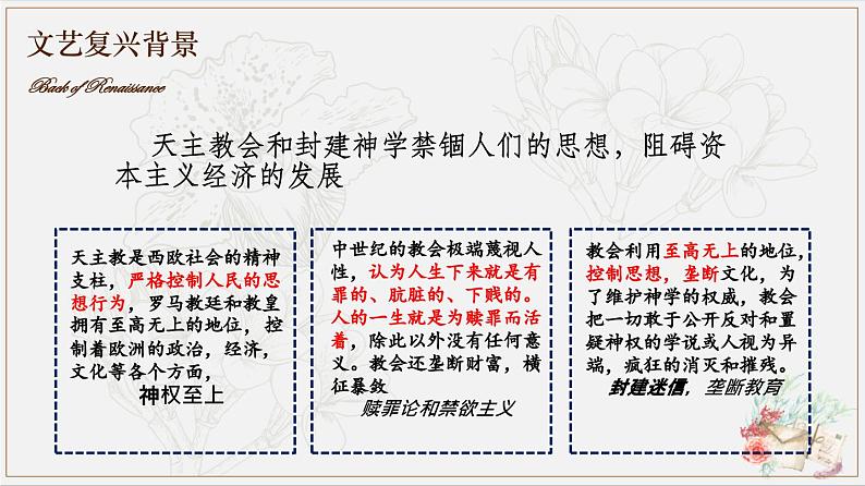 初中历史人教版九 年级上册第14课 文艺复兴运动 课件第4页