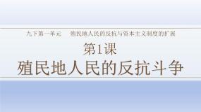 初中历史人教版（2024）九年级下册第1课 殖民地人民的反抗斗争优质课课件ppt