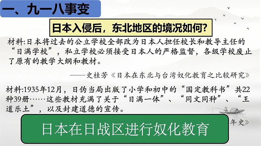 初中歷史人教版八年級上冊第18課 從九一八事變到西安事變 課件第8頁