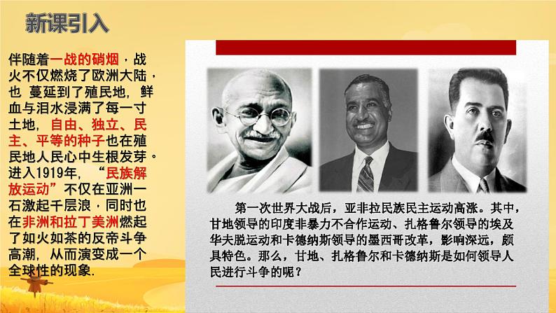 初中历史人教版九年级下册第12课 亚非拉民族民主运动的高涨 课件第2页