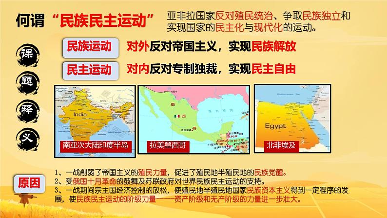 初中历史人教版九年级下册第12课 亚非拉民族民主运动的高涨 课件第3页
