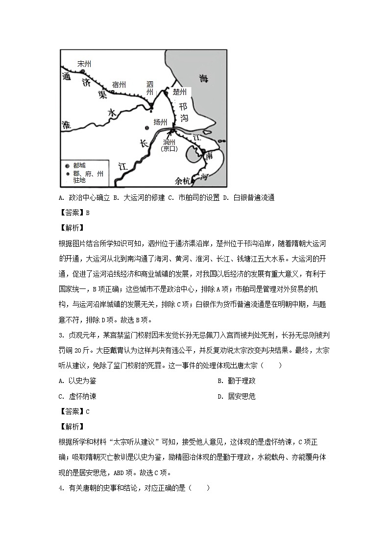 北京市海淀区2022-2023学年七年级下学期期末历史试卷(解析版)第2页