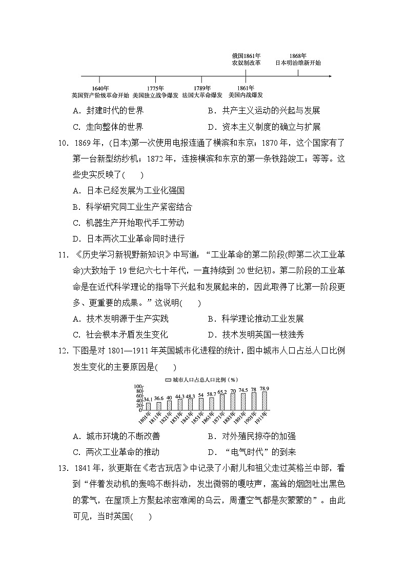 统编版九年级下册历史第一、二单元学情评估测试卷(含答案)03