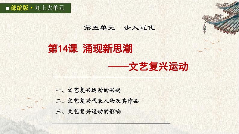 统编版初中历史九上第14课 涌现新思潮—— 文艺复兴运动 课件第2页