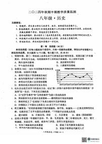 四川省宜賓市江安縣2024-2025學(xué)年部編版八年級(jí)上學(xué)期期中檢測(cè)歷史試題