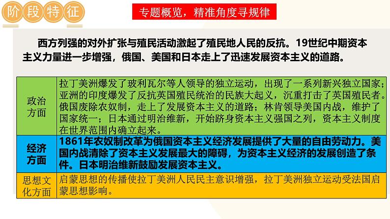 2025年中考历史一轮复习讲练测(课件)专题23 殖民地人民的反抗与资本主义制度的扩展(含答案)03