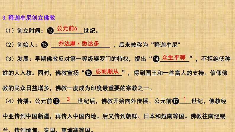 部编版历史九年级上册第一单元第3课 古代印度【课件】第6页