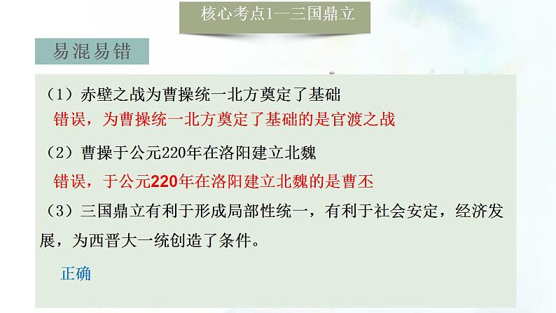 (部编版)中考历史一轮复习考点练习课件专题04 三国两晋南北朝时期:政权分立与民族交融(含答案)第8页