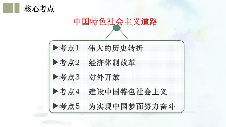 (部编版)中考历史一轮复习考点练习课件专题18 中国特色社会主义道路(含答案)第7页