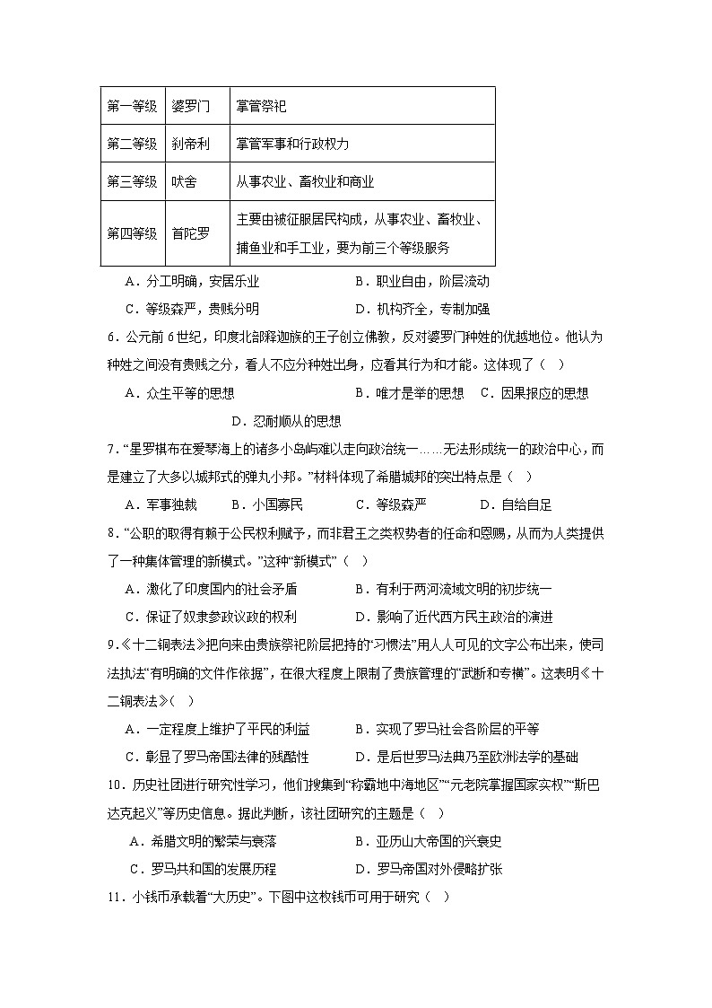 安徽省淮北市濉溪县孙疃中心学校2024-2025学年九年级上学期9月月考历史试题第2页