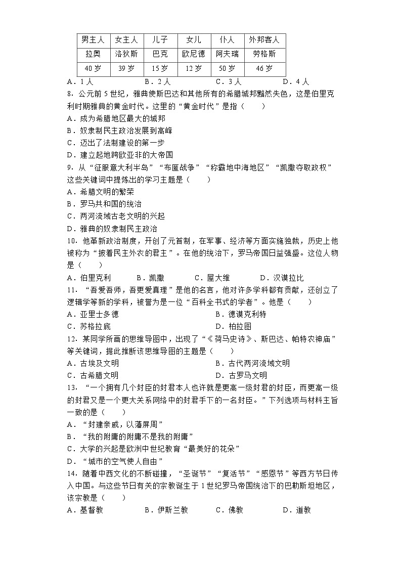 河北省廊坊市第四中学2024-2025学年九年级上学期10月月考历史试题第2页
