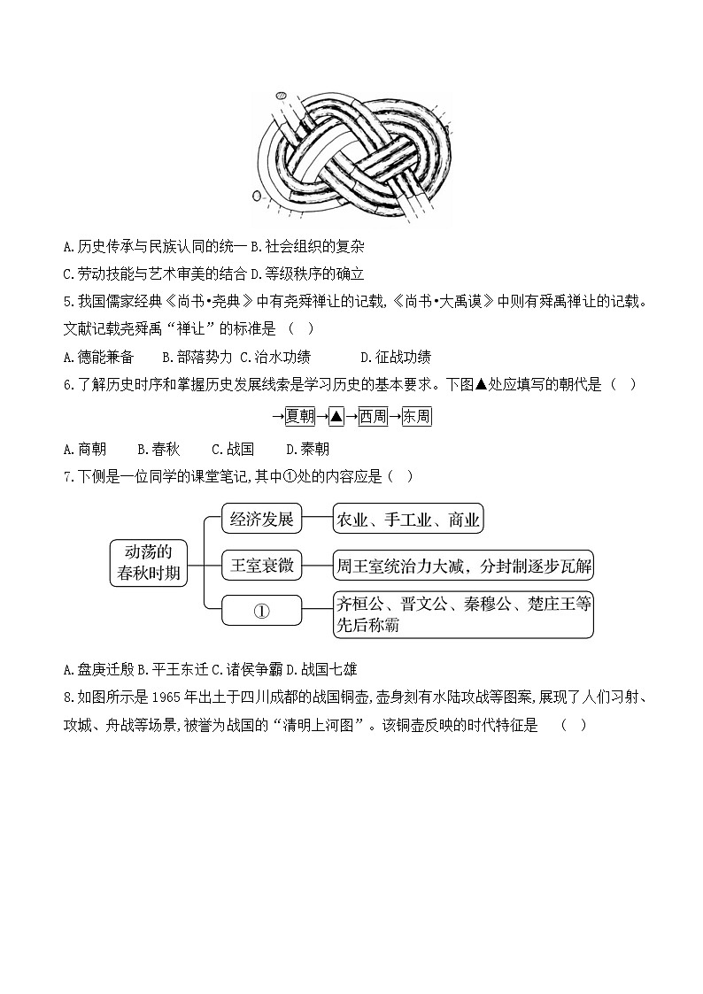 贵州省贵阳市观山湖区美的中学2024-2025学年度七年级上学期期中质量监测历史试卷第2页