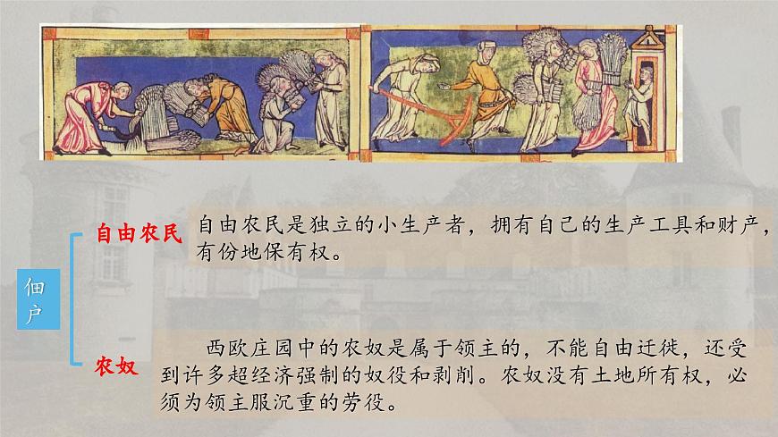部編版歷史九年級上冊第三單元第八課_西歐莊園【課件】第7頁