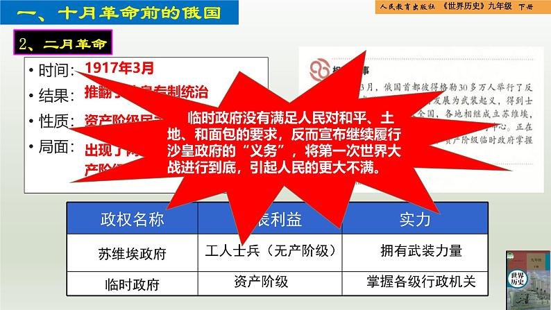人教统编版九年级历史下册第9课 列宁与十月革命(同步教学课件)第6页
