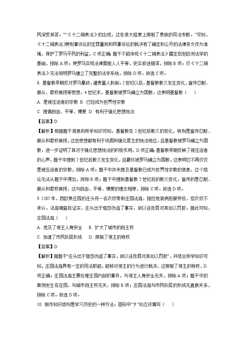 2024-2025学年江苏省盐城市盐都区九年级(上)期中历史试卷(解析版)03