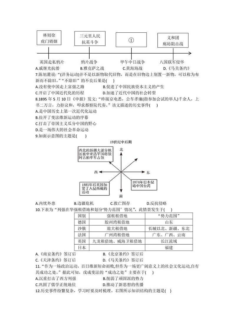 2024~2025学年山东省东营市利津县七年级(上)期中历史试卷(五四学制)(含答案)第2页