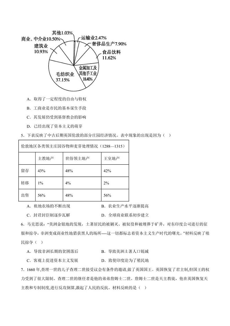2024~2025学年四川省泸州市田家炳中学九年级(上)期中历史试卷(含答案)02