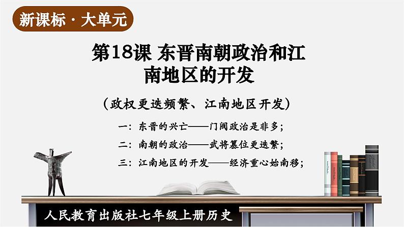 【新教材】部编版历史七上第18课 东晋南朝政治和江南地区的开发(课件+教学设计+分层作业)01