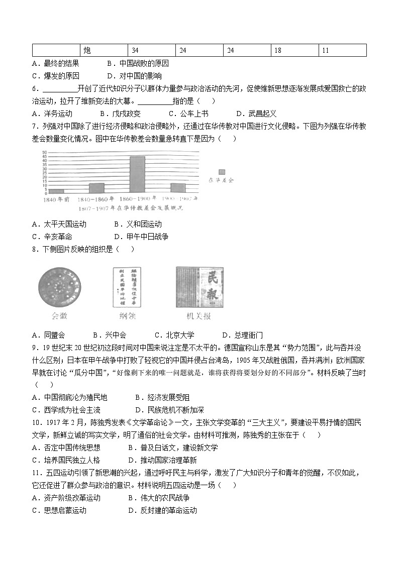 河北省保定市清苑区2024-2025学年八年级上学期期中历史试题第2页