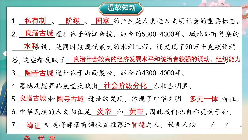 初中 历史 人教版(2024) 七年级上册第4课 夏商西周王朝的更替 课件第1页