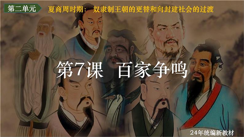 初中 历史 人教版(2024) 七年级上册第7课 百家争鸣 课件第3页