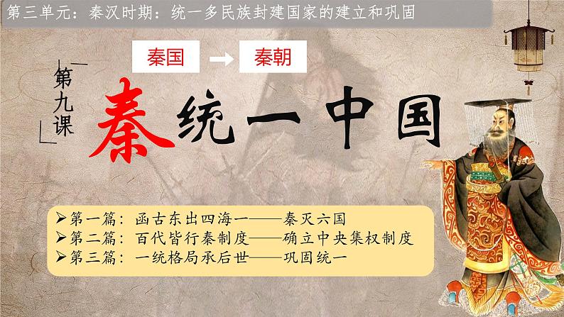 初中 历史 人教版(2024) 七年级上册第9课 秦统一中国 课件第2页