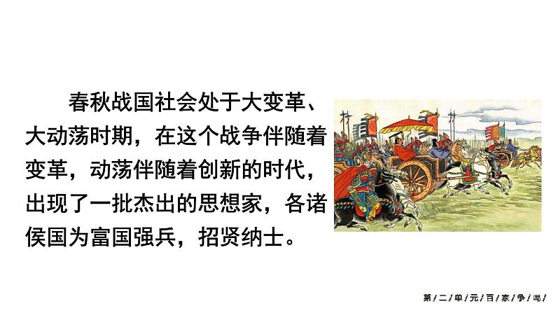 初中历史新人教版七年级上册第7课 百家争鸣教学课件(2024秋)第3页