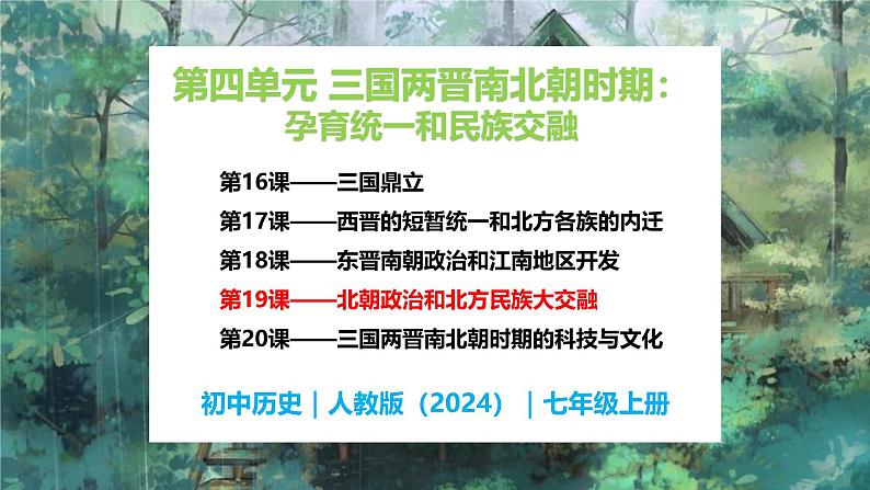 第19课 北朝政治和北方民族大交融-初中历史七年级上册 同步教学件(统编版2024)第1页