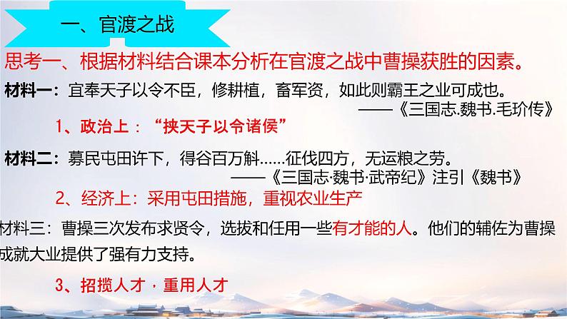 初中 历史 人教版(2024) 七年级上册第16课 三国鼎立 课件第6页