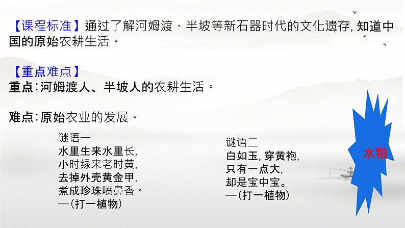 初中 历史 人教版(2024) 七年级上册第2课 原始农业与史前社会 课件第2页
