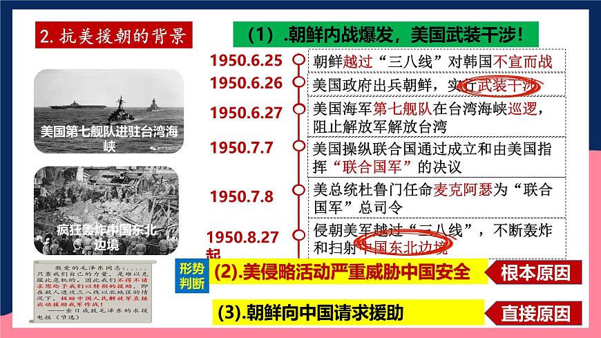 人教統(tǒng)編版歷史八年級(jí)下冊(cè)2《 抗美援朝》（課件）第7頁(yè)