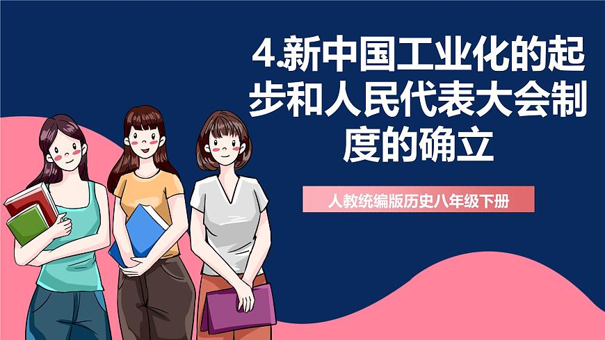 人教統(tǒng)編版歷史八年級(jí)下冊(cè)4《 新中國(guó)工業(yè)化的起步和人民代表大會(huì)制度的確立》（課件）第1頁(yè)