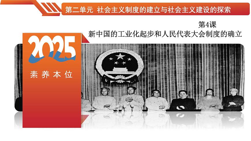 第4課  新中國的工業(yè)化起步和人民代表大會制度的確立（精品課件）-【情境式課堂】八年級歷史下冊教學課件與學案（部編版）第1頁