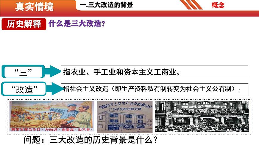 第5課  三大改造（精品課件）-【情境式課堂】八年級歷史下冊教學課件與學案（部編版）第3頁