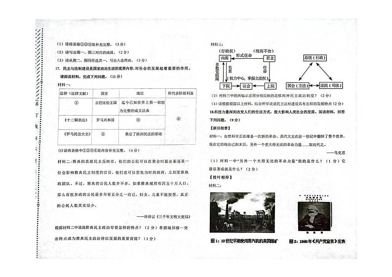 辽宁省大连市瓦房店市2024-2025学年部编版九年级上学期期末考试历史试卷第2页