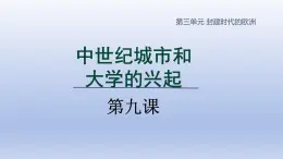 2024九年级历史上册第三单元封建时代的欧洲第9课中世纪城市和大学的兴起课件（人教版）